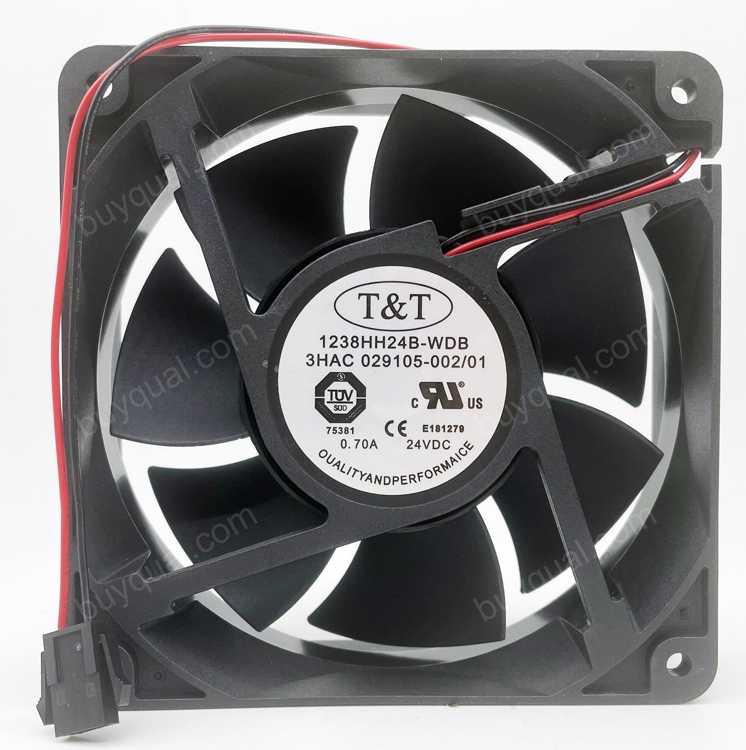 T&T 1238HH24B-WDB 3HAC029105-002/01 3HAC029105-001 24V 0.70A 2wires Cooling Fan - Original New T&T 1238HH24B-WDB 3HAC029105-002/01 3HAC029105-001 24V 0.70A 2wires Cooling Fan - Original New